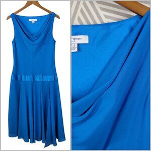 Rena Rowen Size 12 Drop Waist Dress Party event Evening Cocktail Jewel Tone Blue